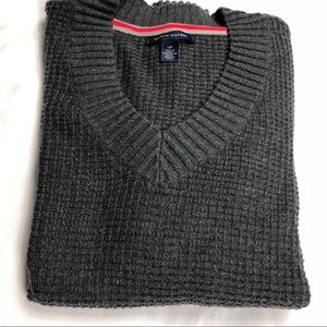 Tommy Hilfiger Gray V-Neck Sweater Size S
